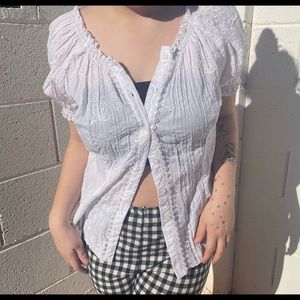 vintage white blouse